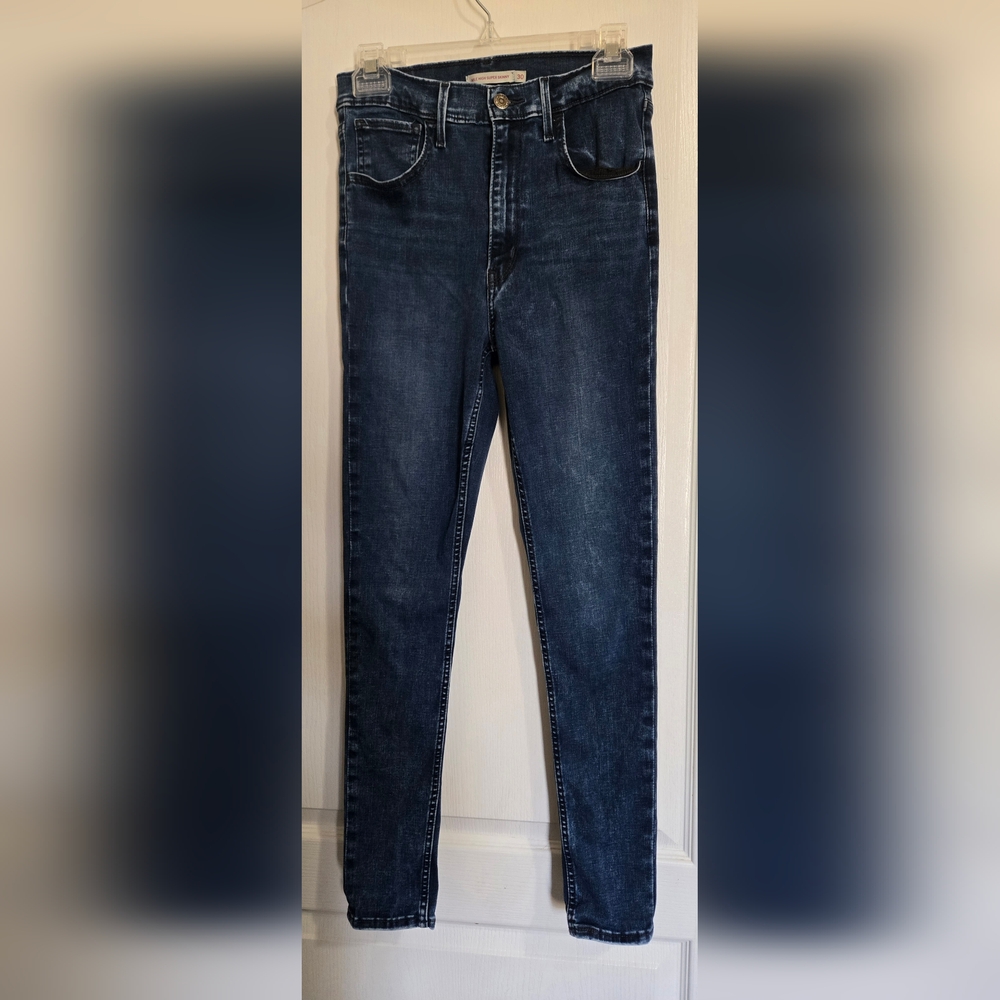 Levi's Women's Mile High Super Skinny Jeans in Dark Blue Denim Sz 30